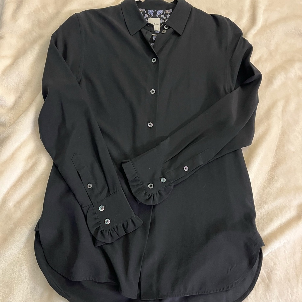 Paul smith black silk shirt